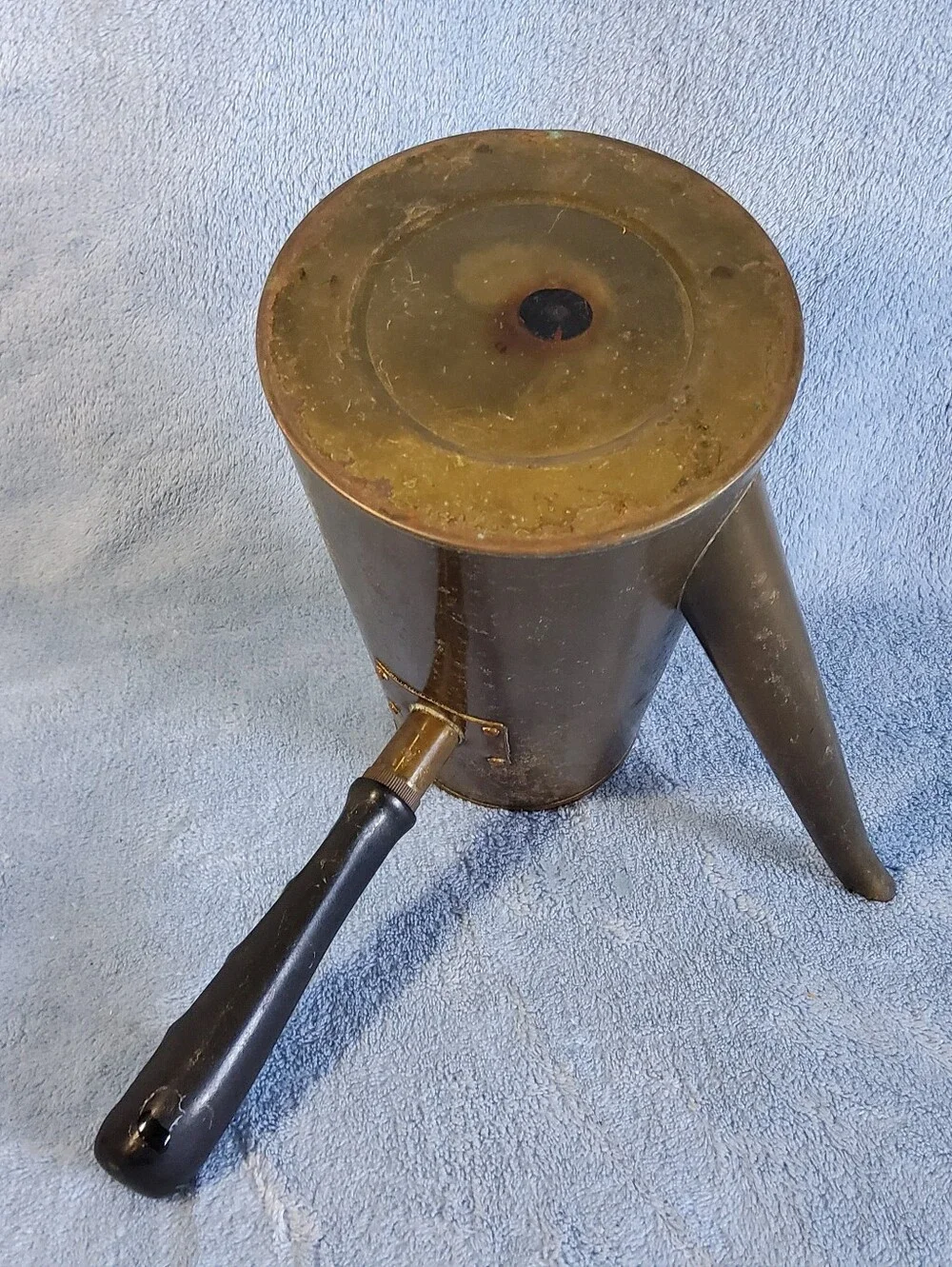 Vintage Brass Turkish Coffee Pot Side / Handle Watering Can / Tallow Pot Japan